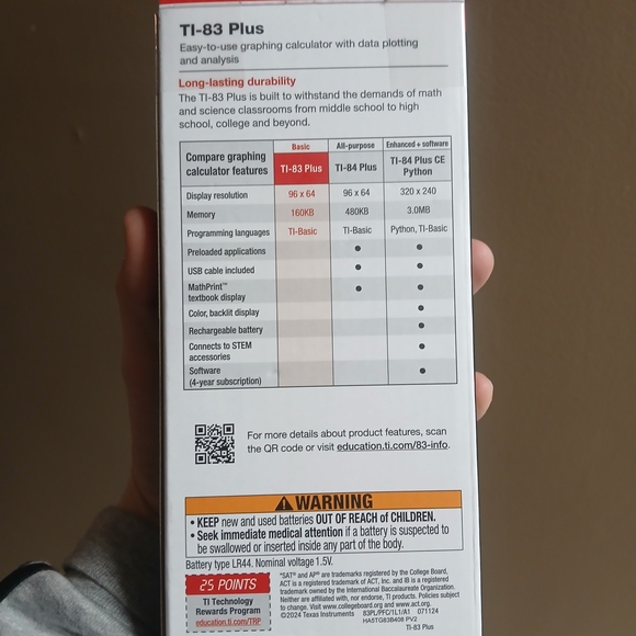 New In Box Texas Instruments TI-83 Plus Graphing Calculator - Picture 2 of 4